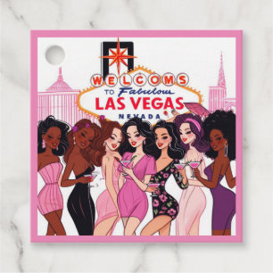 Pink Vegas Junggeselinnen-Abschied Geschenkanhänger