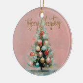 Pink Velvet Christmas Tree Ornament  (Links)