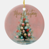 Pink Velvet Christmas Tree Ornament  (Hinten)