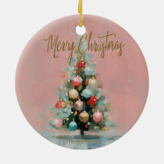 Pink Velvet Christmas Tree Ornament  (Hinten)