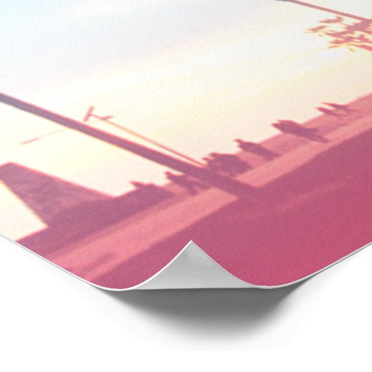 Pink Venice Beach Poster (Ecke)