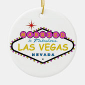 PINK Verheiratet in Las Vegas Ornament (Vorne)
