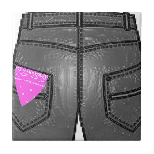 Pink Verlassen Hanky Fliese (Vorderseite)