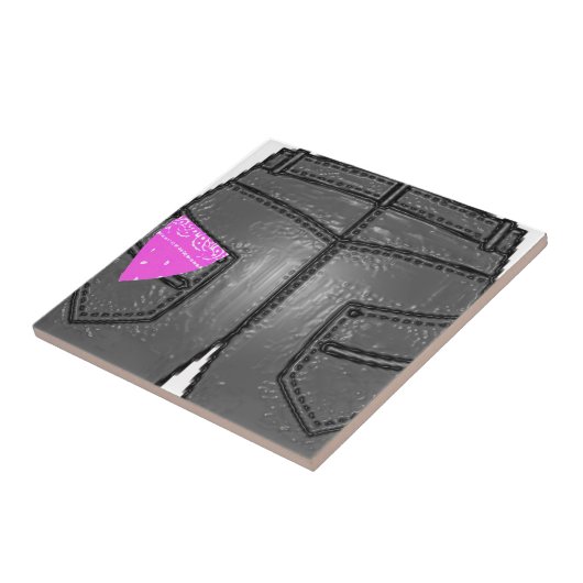 Pink Verlassen Hanky Fliese (Seite)