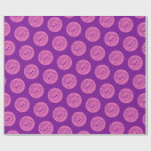 Pink verpackt Papier mehrsprachige Friedensworte. Geschenkpapier (Flach)