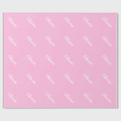 Pink verpacktes Papier mit dem Namen eines kleinen Geschenkpapier (Flach)