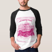 Pink Version I Love Monster Trucks Image     T-Shirt (Vorderseite)