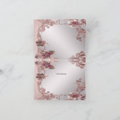 Pink Verziert Floral Danke Karte (Innenseite)