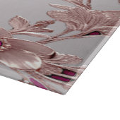 Pink-Verzierte Blumenzuschnitt Schneidebrett (Ecke)