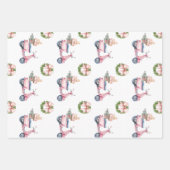 Pink Vespa Weihnachts Shopping Geschenkpapier Set (Vorderseite 2)