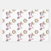 Pink Vespa Weihnachts Shopping Geschenkpapier Set (Vorderseite)