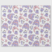 Pink Vibes 90s Mode Geschenkpapier (Flach)