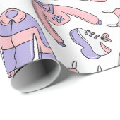 Pink Vibes 90s Mode Geschenkpapier (Rolleneckpunkt)