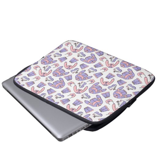 Pink Vibes 90s Mode Laptopschutzhülle (Vorne Knopf)