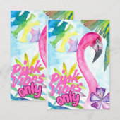 Pink Vibes Only – Pink Flamingo Dankeskarte (Vorne/Hinten)