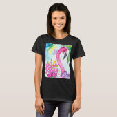 Pink Vibes Only – Pink Flamingo T-Shirt (Vorne ganz)