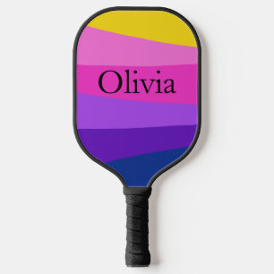 Pink Vibranding Modern Design Individuelle Name Pickleball Schläger