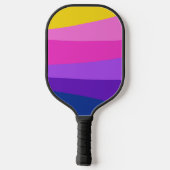 Pink Vibranding Modern Design Individuelle Name Pickleball Schläger (Rückseite)
