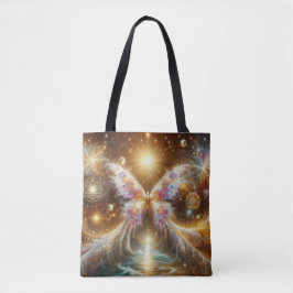 Pink Vibrant Celestial Butterfly Tasche