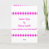 Pink Vichy New Baby Girl Ankündigung (Rückseite)