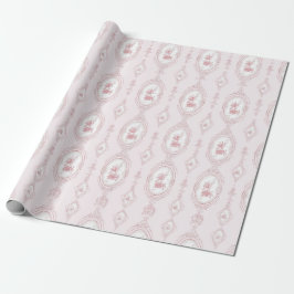 Pink Victorian Wallpaper Print Geschenkpapier