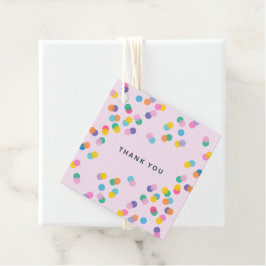 Pink Vielen Dank Confetti Kindergeburtstag Gefalle Geschenkanhänger