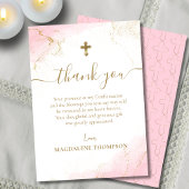 Pink Vielen Dank, dass Sie die Gold Cross Girl-Bes Dankeskarte