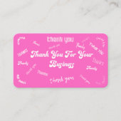 Pink "Vielen Dank" einfügen/Visitenkarte Visitenkarte (Vorderseite)