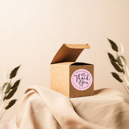 Pink vielen Dank für die Unterstützung meines klei Runder Aufkleber