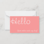 Pink Vielen Dank für Ihr Einkauf Rabattgeschenk Mitteilungskarte (Vorderseite)