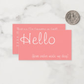 Pink Vielen Dank für Ihr Einkauf Rabattgeschenk Mitteilungskarte (Vorderseite/Rückseite Beispiel)