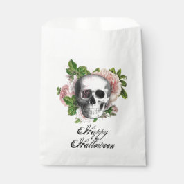 Pink Viktorianisch Gothic Skull Damask Halloween Geschenktütchen