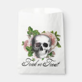 Pink Viktorianisch Gothic Skull Damask Halloween Geschenktütchen (Vorderseite)