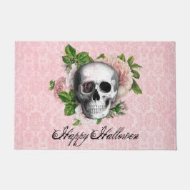 Pink Viktorianisch Gothic Skull Halloween Fußmatte