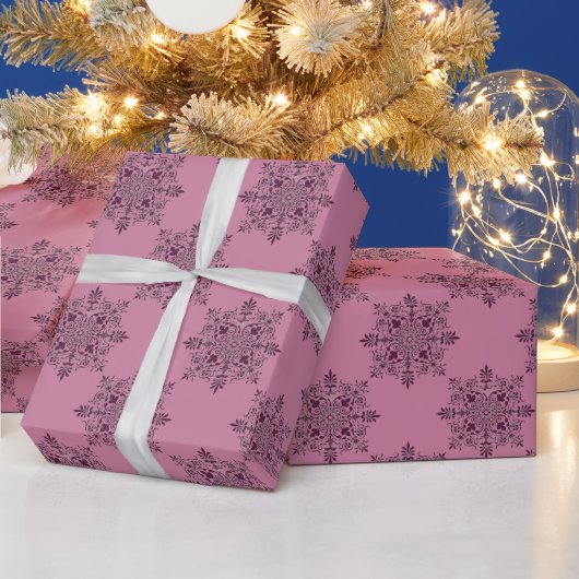 Pink Viktorianische Weihnachtswackelpapier Geschenkpapier (Feiertage)