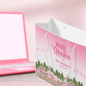 Pink Village Frohe Weihnachtsschneefeste Geschenkt Große Geschenktüte