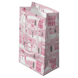 Pink Village Snowy Christmas Kleine Geschenktüte