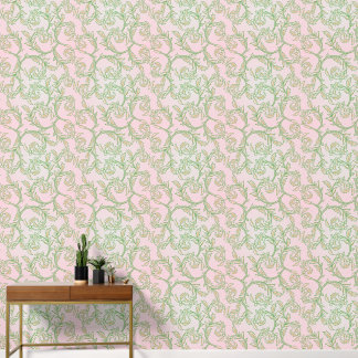 Pink Vine Floral Wallpaper Tapete
