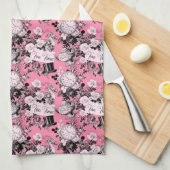 Pink Vintag Alice Teatime Geschirrtuch (Viertel Falte)