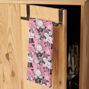 Pink Vintag Alice Teatime Geschirrtuch