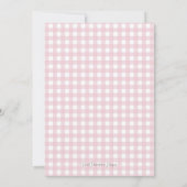 Pink Vintag Baby Carriage Baby Dusche Einladung (Rückseite)