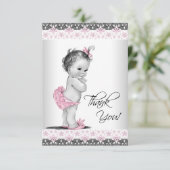 Pink Vintag Baby Girl Danke (Stehend Vorderseite)