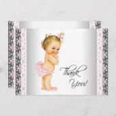 Pink Vintag Baby Girl Danke (Vorne/Hinten)
