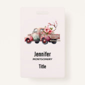 Pink Vintag Bauer Truck Ausweis (Rückseite)