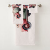 Pink Vintag Bauer Truck Badhandtuch Set (Insitu)
