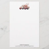 Pink Vintag Bauer Truck Briefpapier (Vorderseite)