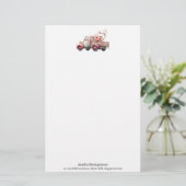 Pink Vintag Bauer Truck Briefpapier (Stehend Vorderseite)