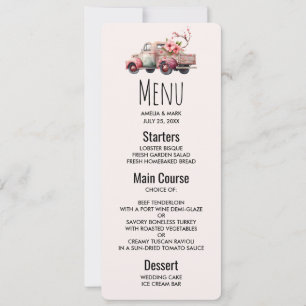 Pink Vintag Bauer Truck Einladung