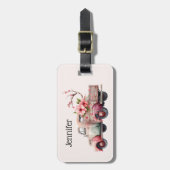 Pink Vintag Bauer Truck Gepäckanhänger (Vorderseite vertikal)