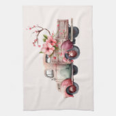 Pink Vintag Bauer Truck Geschirrtuch (Vertikal)